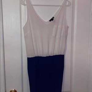 Aqua Blue and White Spandex Dress